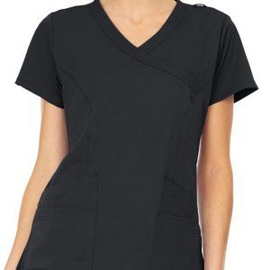 MediChic Medical Uniform Mini Marilyn Mock Jogger Scrub Set BLACK